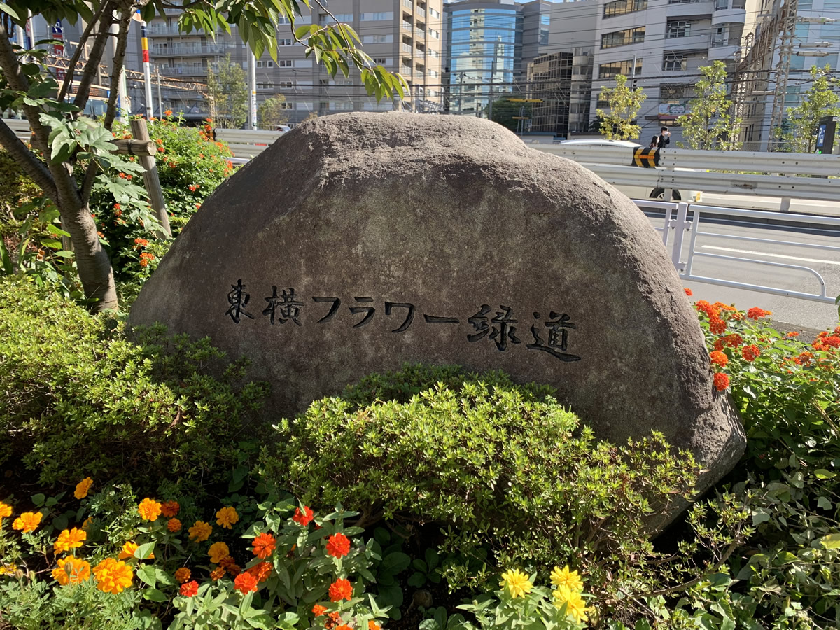 横浜駅からの散歩道 東横フラワー緑道わっちゃん