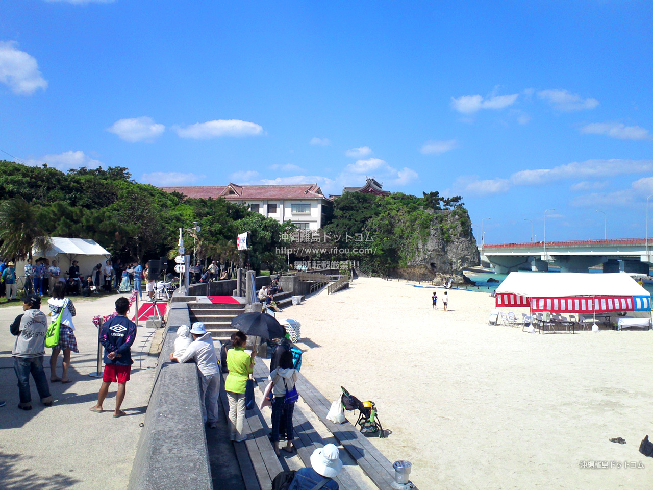 波の上ビーチ：沖縄到着後、最も近いビーチ