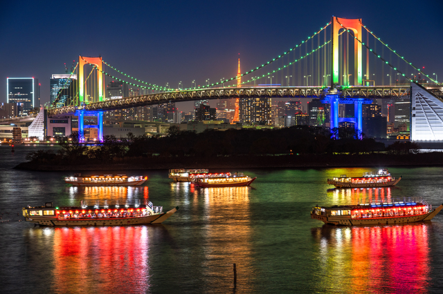 お台場海浜公園 おだいばビーチの夜景東京都港区-こよなく夜景を愛する人へ