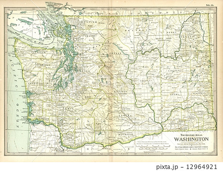 Amazonワシントン州シアトル ウォールマップ Lサイズ 22.75インチ x