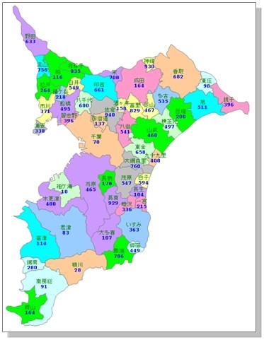 千葉県, d-maps.com: 無料地図, 無料の空の地図, 無料のアウトラインマップ,