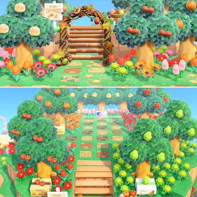 あつ森 野菜畑と小さな果樹園のレイアウト～マイデザインなしで作るおしゃれな畑クリエイト～ - マイミーボックス