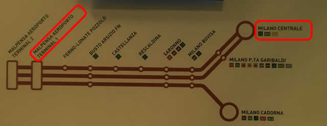 写真付き解説 ミラノ・マルペンサ空港から鉄道で中央駅に行く方法│世界旅行雑記帳
