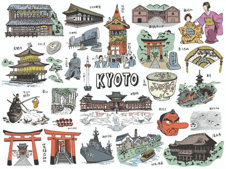 京都奈良観光地集合イラスト Stock IllustrationAdobe