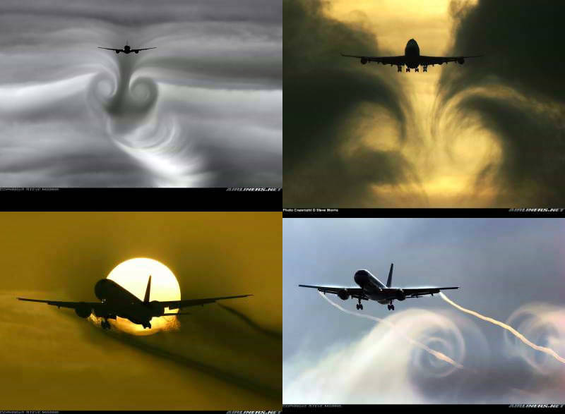 紙飛行機で航空機で必ず生じている物理現象「後方乱気流」を再現したムービー - GIGAZINE