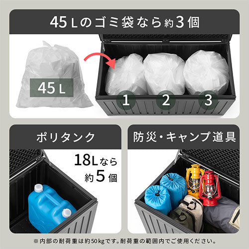 たくさん 入る ベランダ収納庫 幅123cm