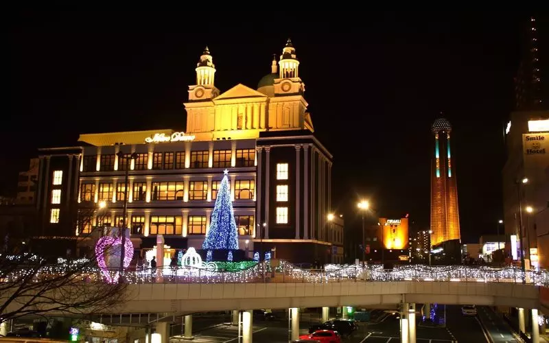 火の山公園の夜景 山口県下関市