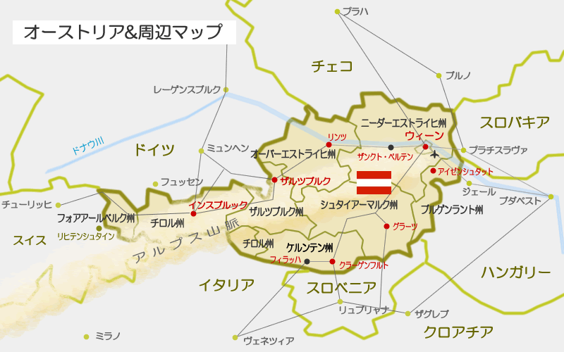 ウィーンの地図Vienna map