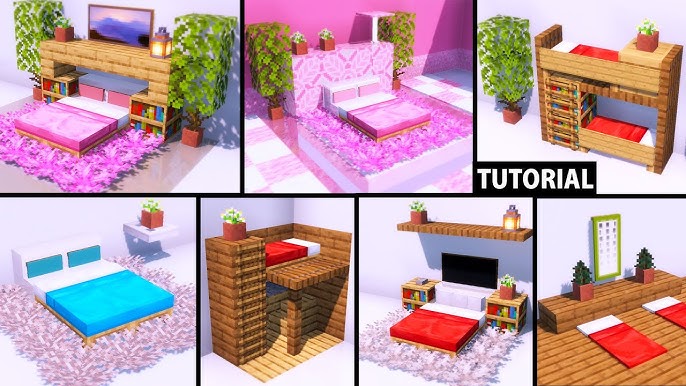 マインクラフト: クリスマス風の二段ベッドの作り方