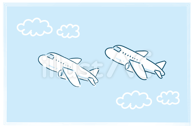 手書き 飛行機」のイラスト素材・ベクター画像 -
