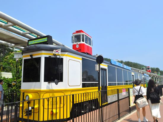 釜山市内観光ツアー 海沿いスポット満喫！海雲台ブルーラインパーク＋龍宮寺＋五六島スカイウォーク＋映画通り冷麺と餃子ランチ付＜日本語ガイド選択可 貸切プラン有＞釜山 プサン