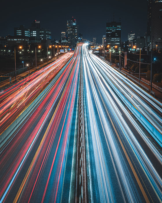 無料写真高速道路の夜景パブリックドメインQ：著作権フリー画像素材集