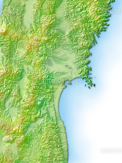 宮城県 市区町村名 の白地図ラクして、楽しい、楽地図