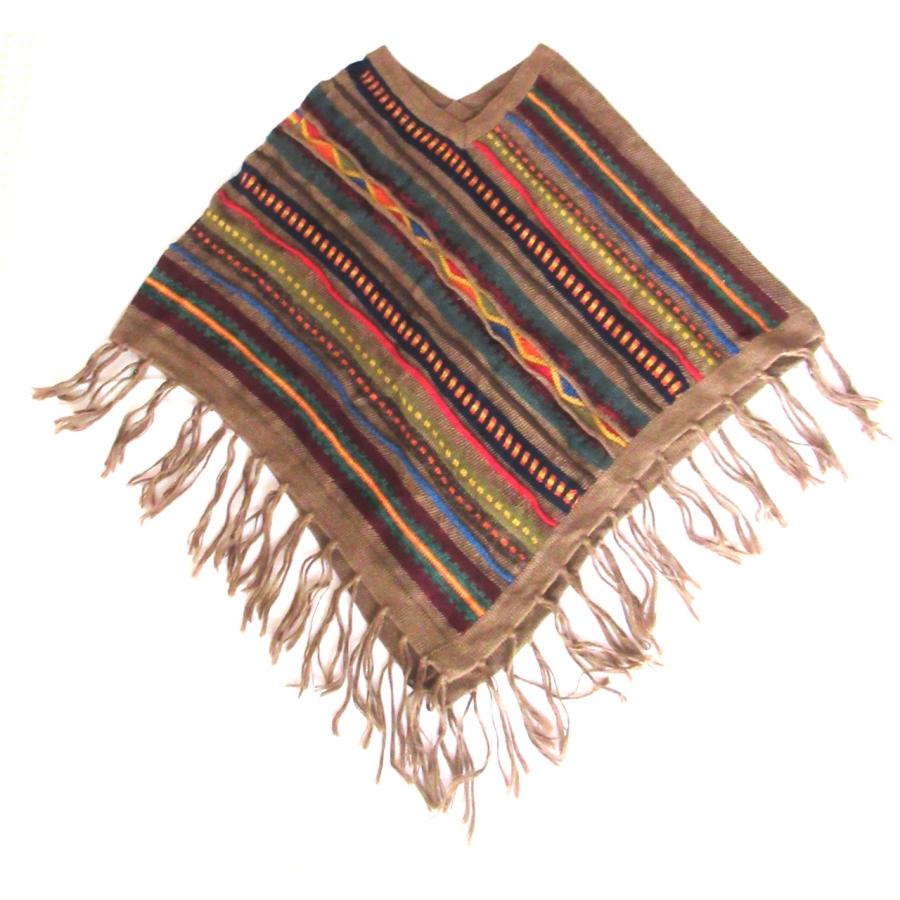 Amazonエルグストポンチョ ペルー AC-06 フォルクローレ衣装 民族織物