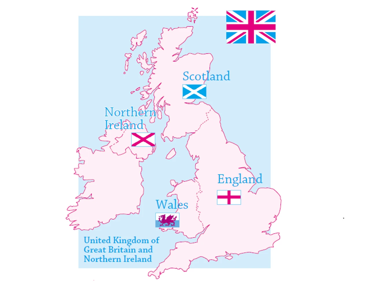 イギリス地図 日本語・英語MAP OF ENGLAND UNITED