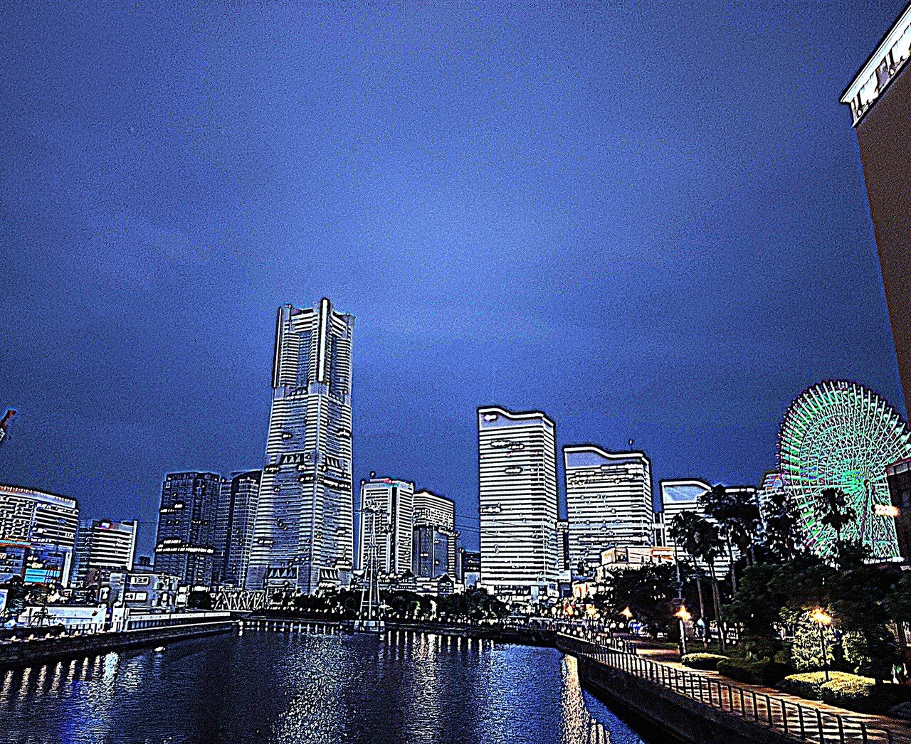 4K HDR 横浜 万国橋からのイルミネーション