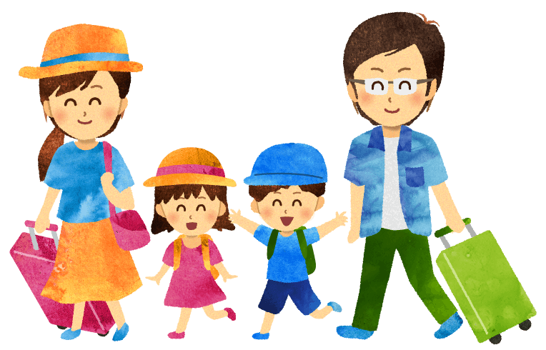 旅行に行く家族のイラストかわいいフリー素材集 いらすとや