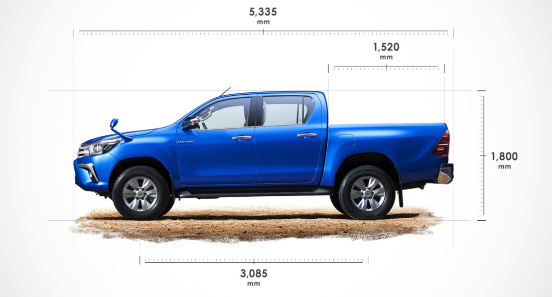 購入前に知りたいハイラックスのサイズ 高さ・長さ・横幅– モビリコマガジン