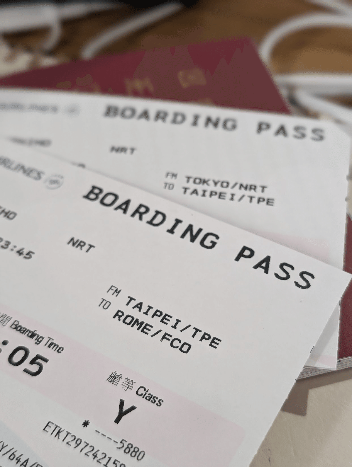 Tシャツ 飛行機 搭乗券デザインレッドカスタマイズできるオーダーメイド