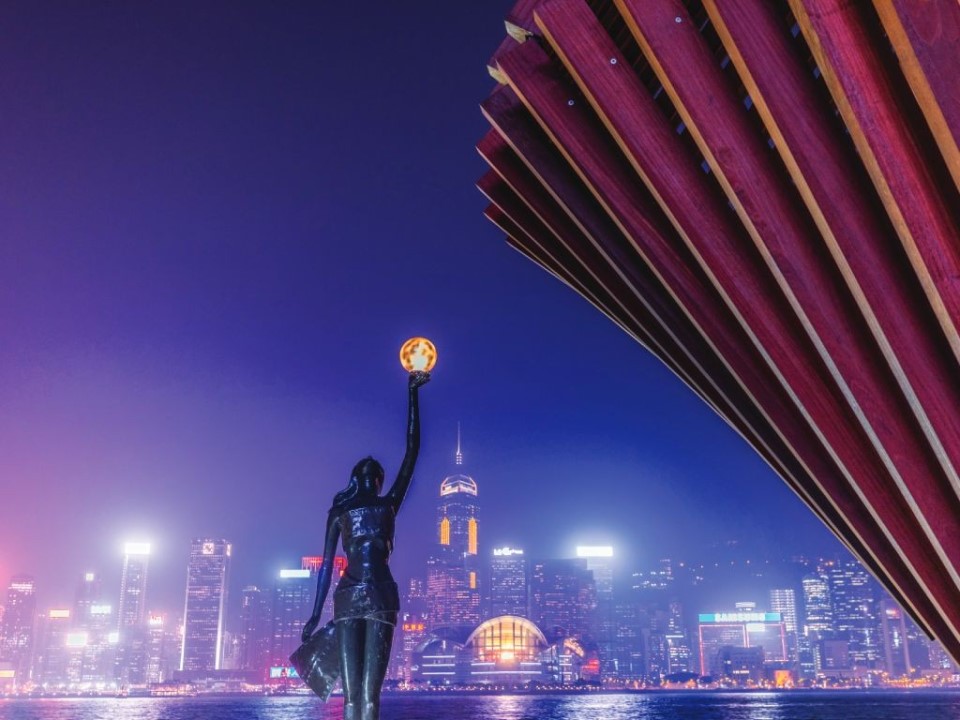 香港，初次見面。星光大道、維多利亞港夜景- 純粹