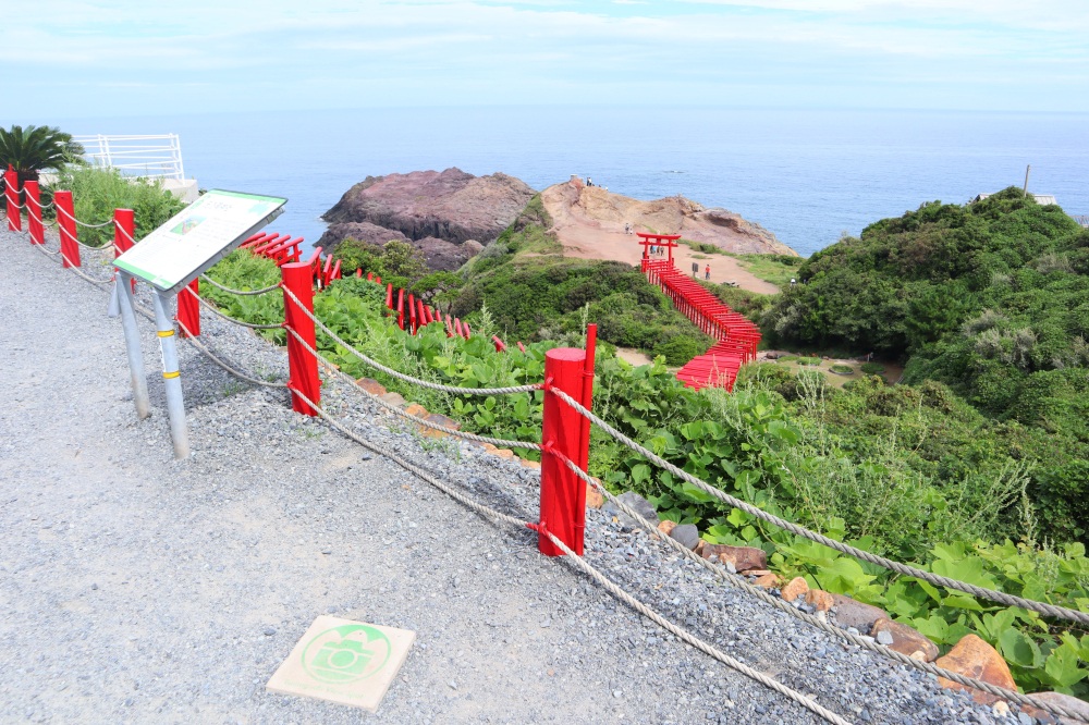 元乃隅神社 前編白狐を祀る神社の賽銭箱大鳥居と狐石像と蘇鉄 2022正月帰省撮影K