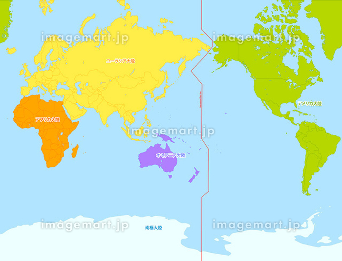 世界地図 大陸 ユーラシア大陸の写真素材4324609-