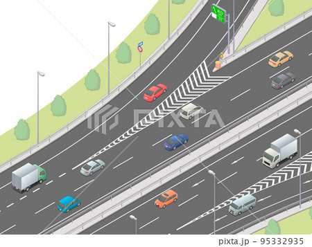 道路のETCゲートのイラスト02イラスト無料・かわいいテンプレート