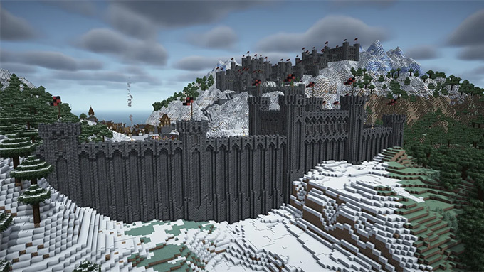 情熱がほとばしったんで遺跡チックな壁を作った マインクラフトししゃものぷっこ村通信