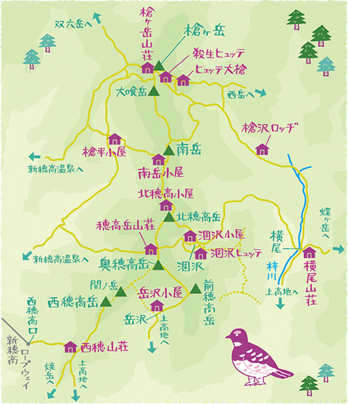 穂高岳 登山コースデータ 日本百名山