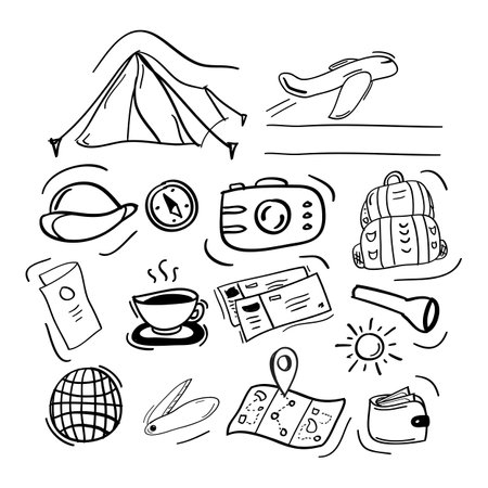 お弁当イラスト：手書きおかず：おにぎりウインナー無料イラスト素材 ボンボンイラスト