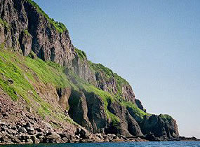 北海道島牧郡島牧村江ノ島 石の写真素材 -