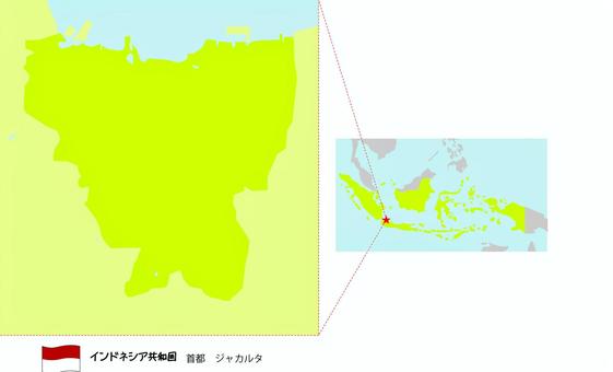 ベクトル マップ インドネシア ジャカルタのイラスト素材 -