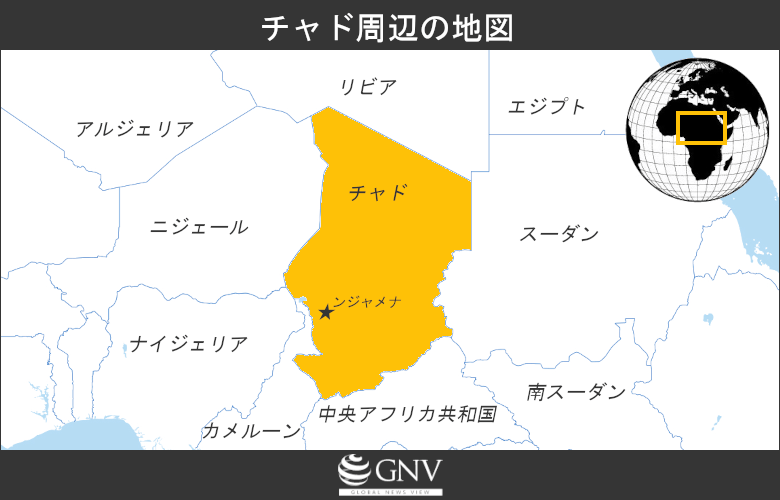 チャド地図 - 旅行のとも、ZenTech