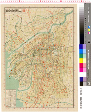 大阪市地図イラストのフリー素材イラストイメージ