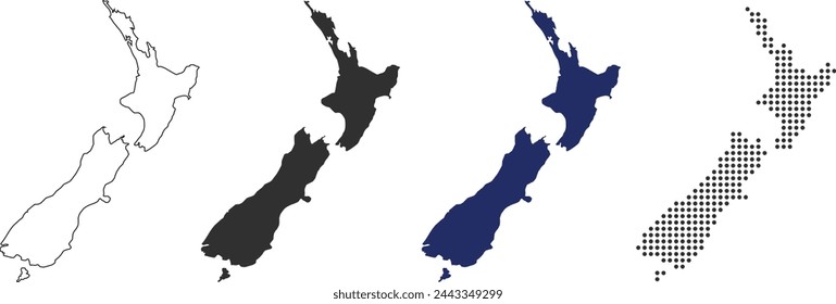 ニュージーランド 地図 カラフル アイコンのイラスト素材215057445 毎月1点無料