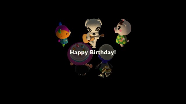 あつ森 主人公のお誕生日～カップケーキ配り＆とたけけライブ編～晴天 お休み 夢日和