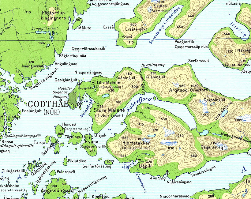 グリーンランドの地図ポスター 書ける白地図 2枚入り