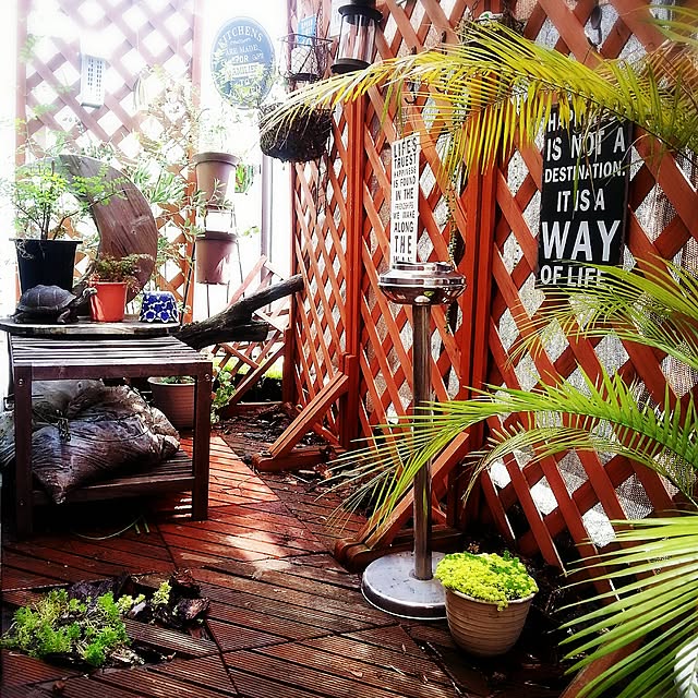 dショッピング1年保証 置くだけリゾート気分。 ラタン調 ベランダ テーブルセット