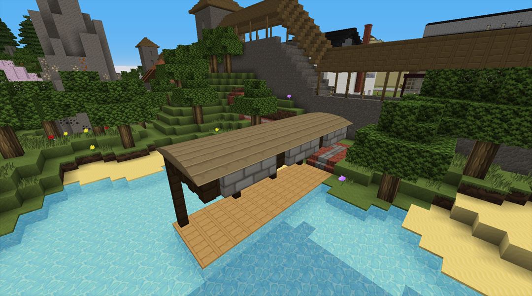 Waterfront house with boat landing