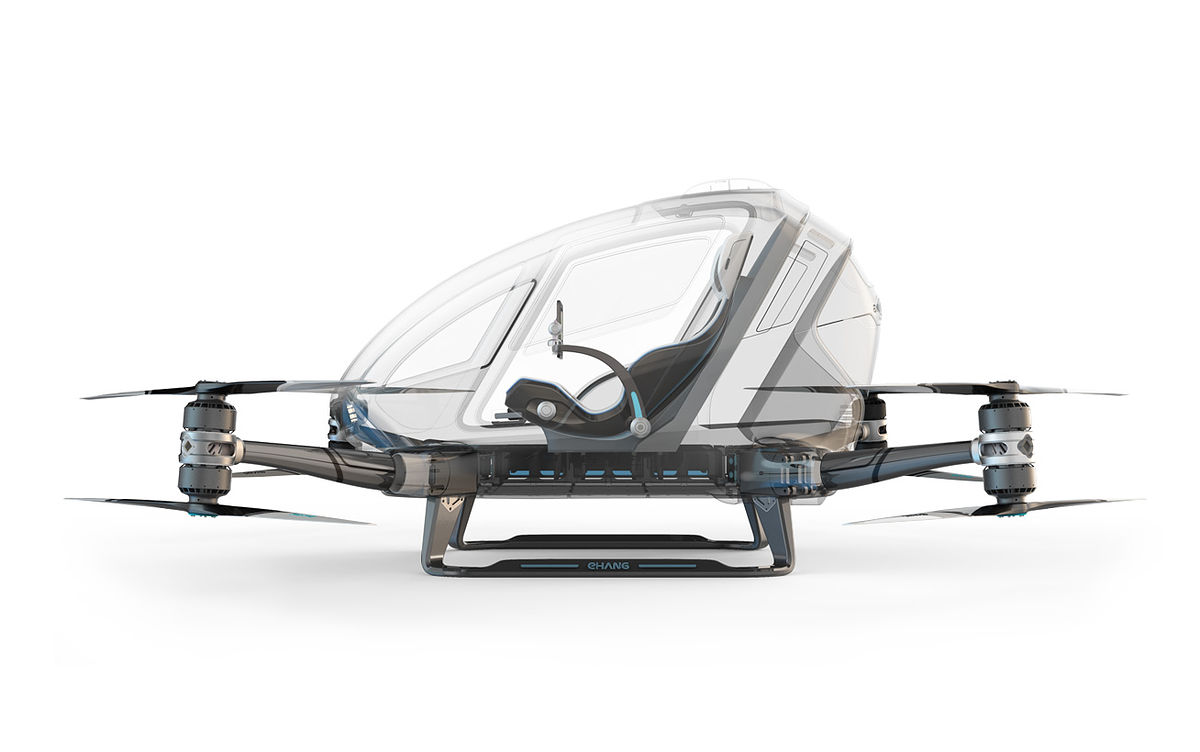 乗用大型ドローン 未完成品神奈川県相模原市展示機 黄 ホビーラジコン