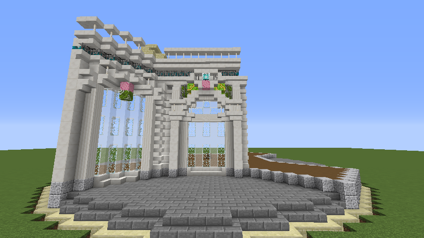 ベルサイユっぽい庭園計画2 植え込み広げる編マインクラフトししゃものぷっこ村通信