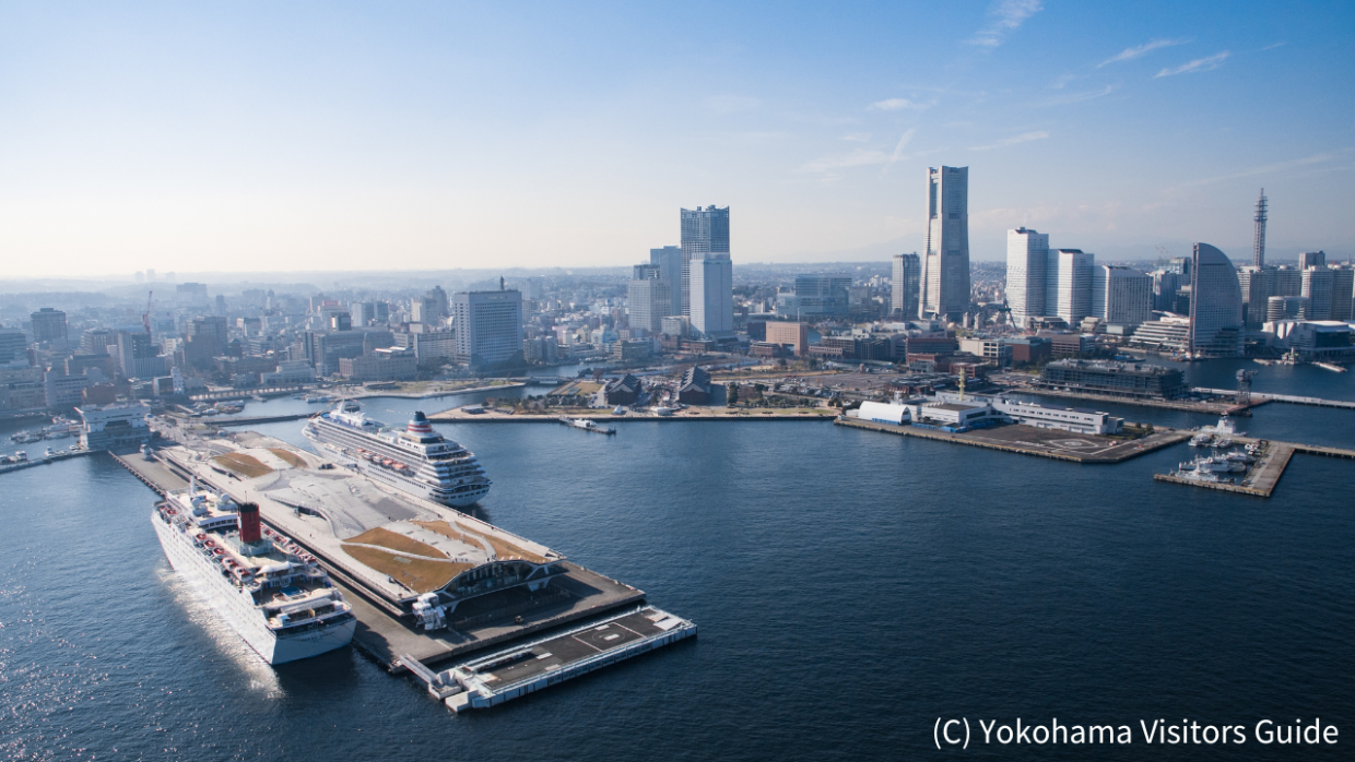 山下公園から大桟橋を散歩！大型客船が入港していなかったが海の景色や夜景が綺麗だった