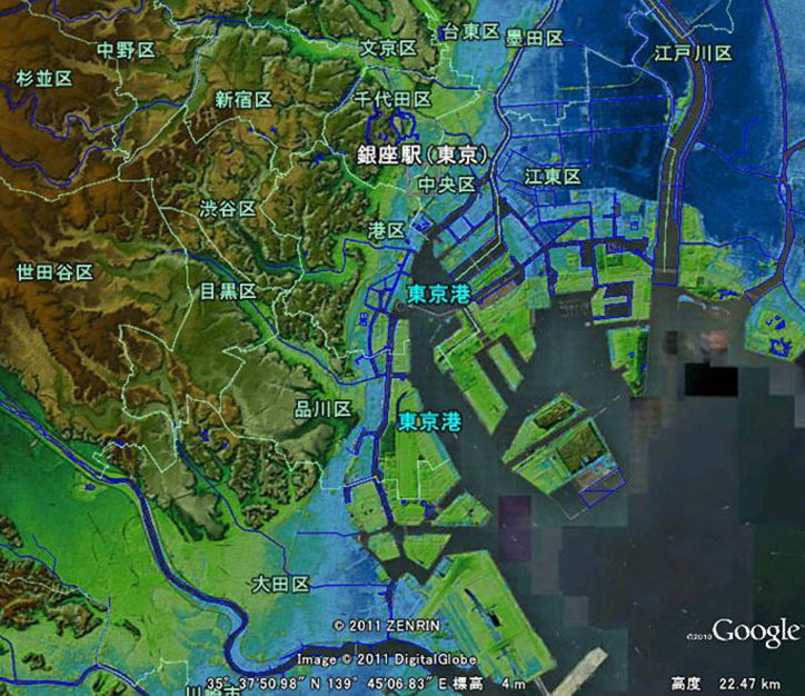 東京都地図イラストのフリー素材イラストイメージ