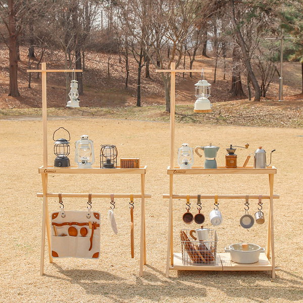 ハンギングラック ランタンスタンド 5つフック