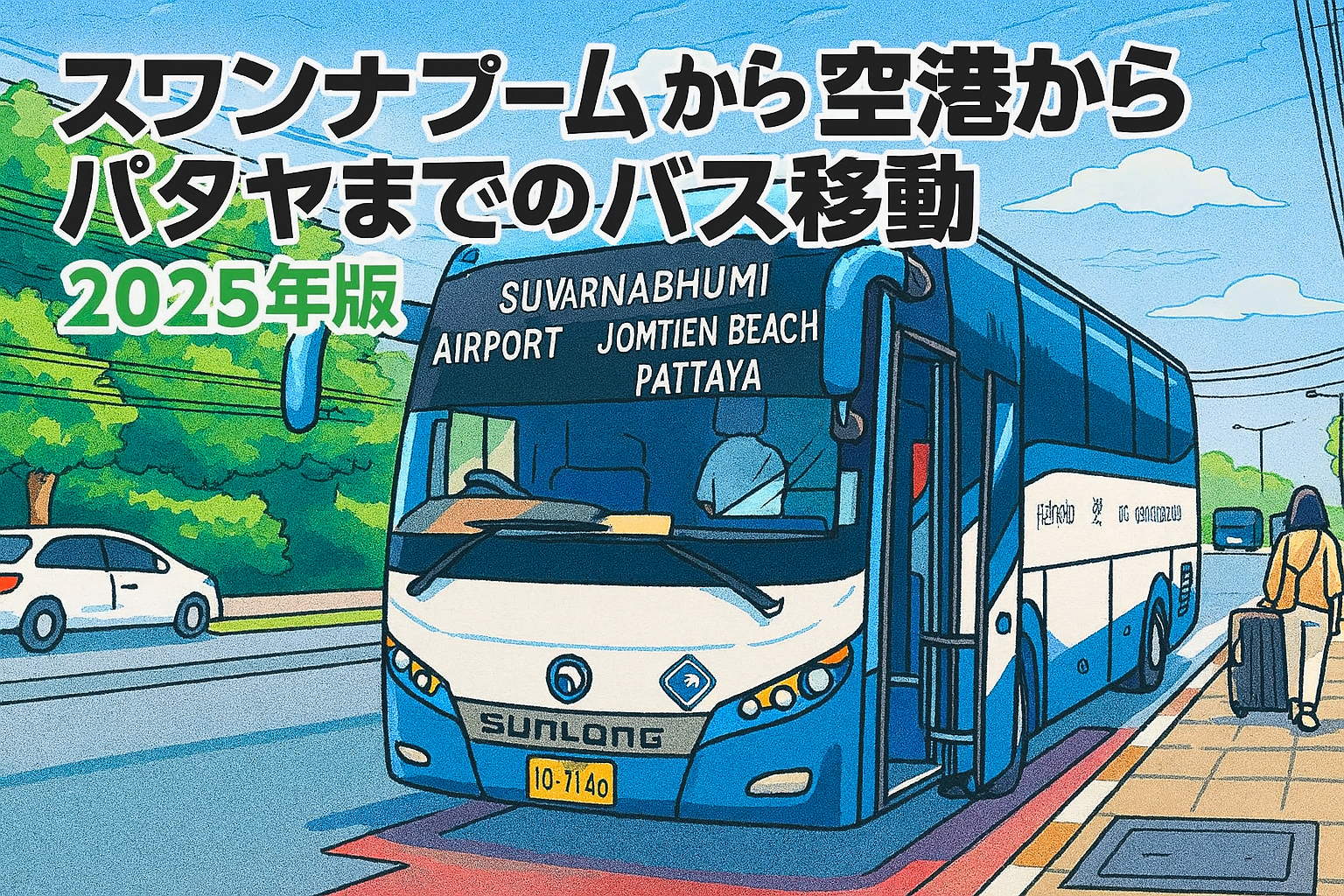 バンコクとスワンナプーム空港からのパタヤ行きバス、パタヤの降車地点と移動方法 - パタヤ千夜一夜