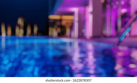 18,376 夜 プール Stock