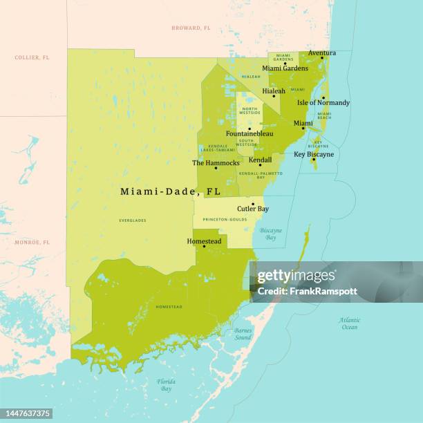 850 Miami Map Stock