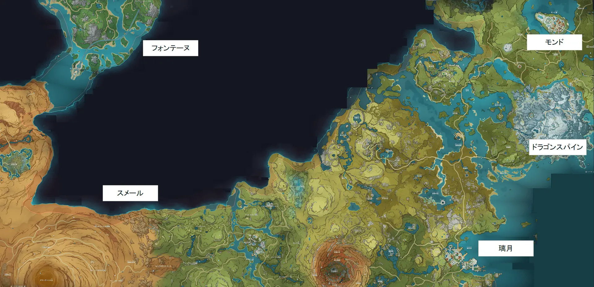 原神道路地図Genshin Road Map Genshin