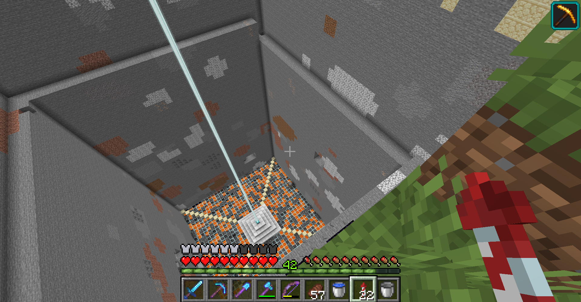 露天掘り始めます – マイクラ初心者が行く