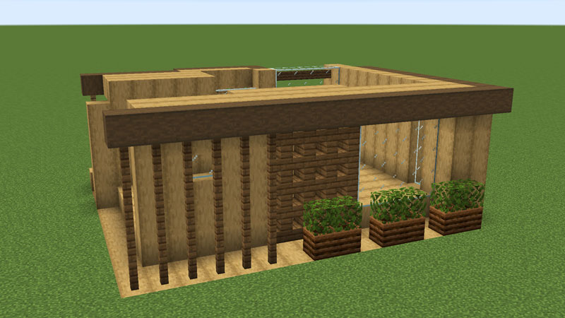 マインクラフト 2 サバイバルで使える！広めのシラカバ拠点を作ってみたpart1